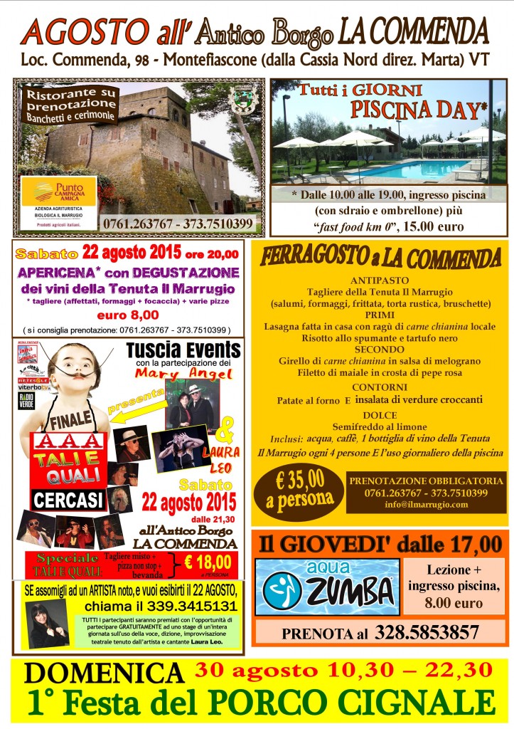  EVENTI AGOSTO 2015