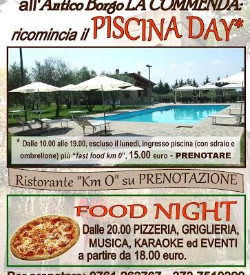 Voglia d’estate? c’è chi, sfida il clima “fuori stagione”  ed inaugura nel week end il suo “Piscina Day & Pizza Night”.